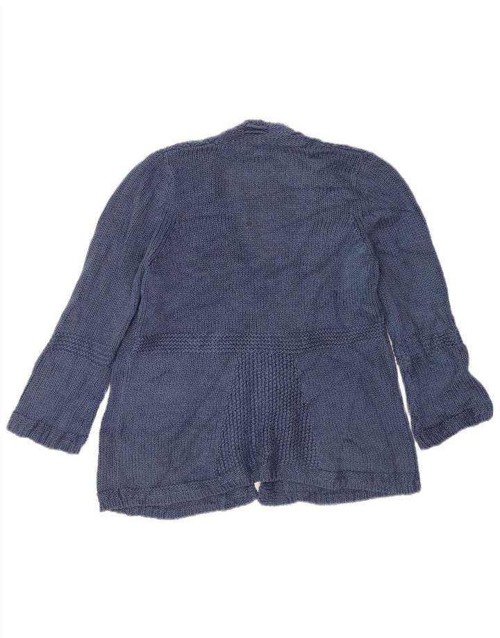 Marks & Spencer Damski sweter rozpinany z rękawem 3/4, UK 14, średni niebieski