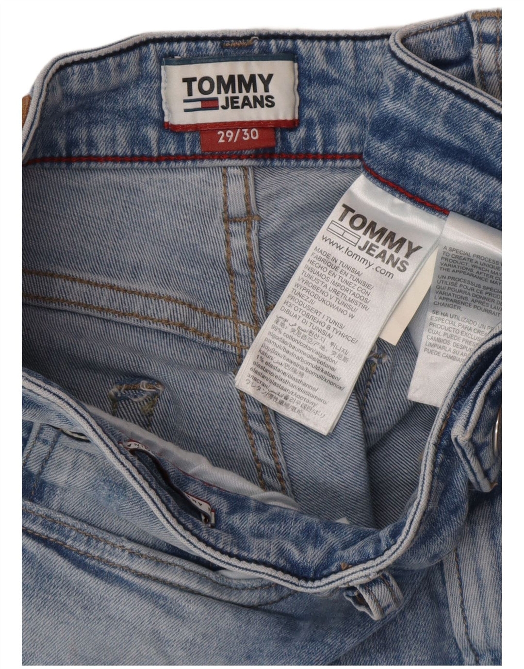 Męskie jeansy slim fit TOMMY HILFIGER W29 L30 Niebieskie bawełniane