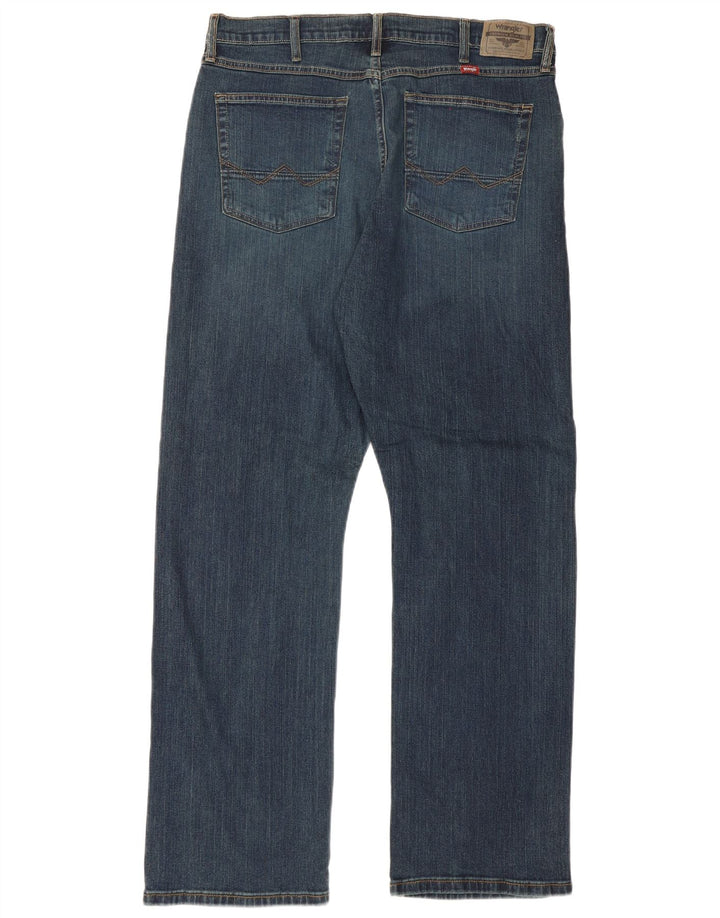 Męskie jeansy Bootcut Wrangler W36 L32, granatowo-niebieskie, bawełniane