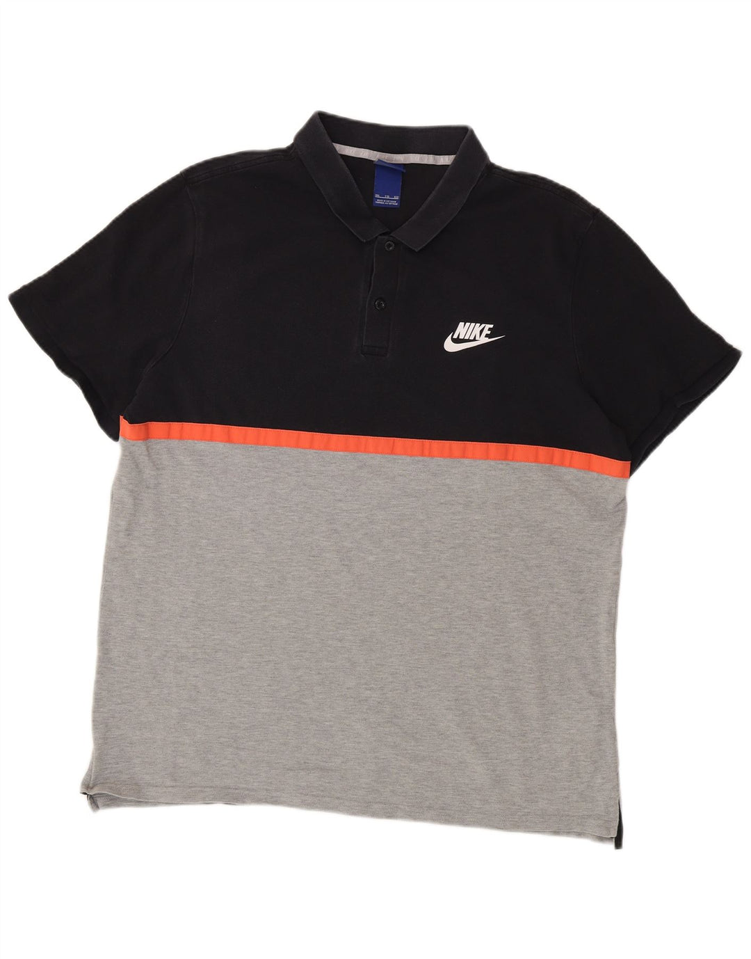 Męska koszulka polo Nike 2XL Czarna, bawełniana z blokami kolorów