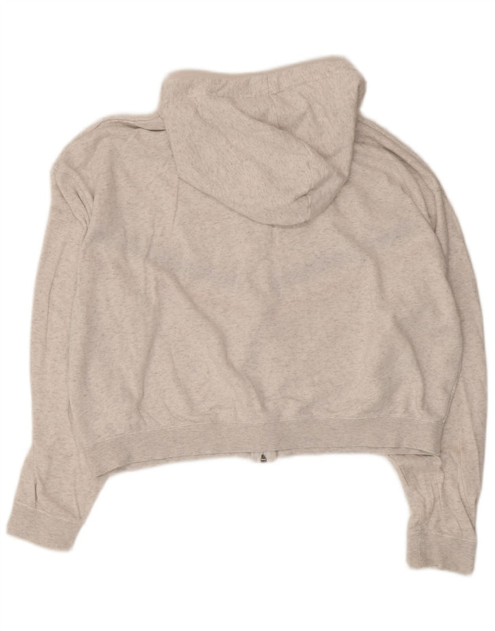 Damska bluza z kapturem i zamkiem błyskawicznym Nike, Crop Oversized, UK 14, średnie szare paski