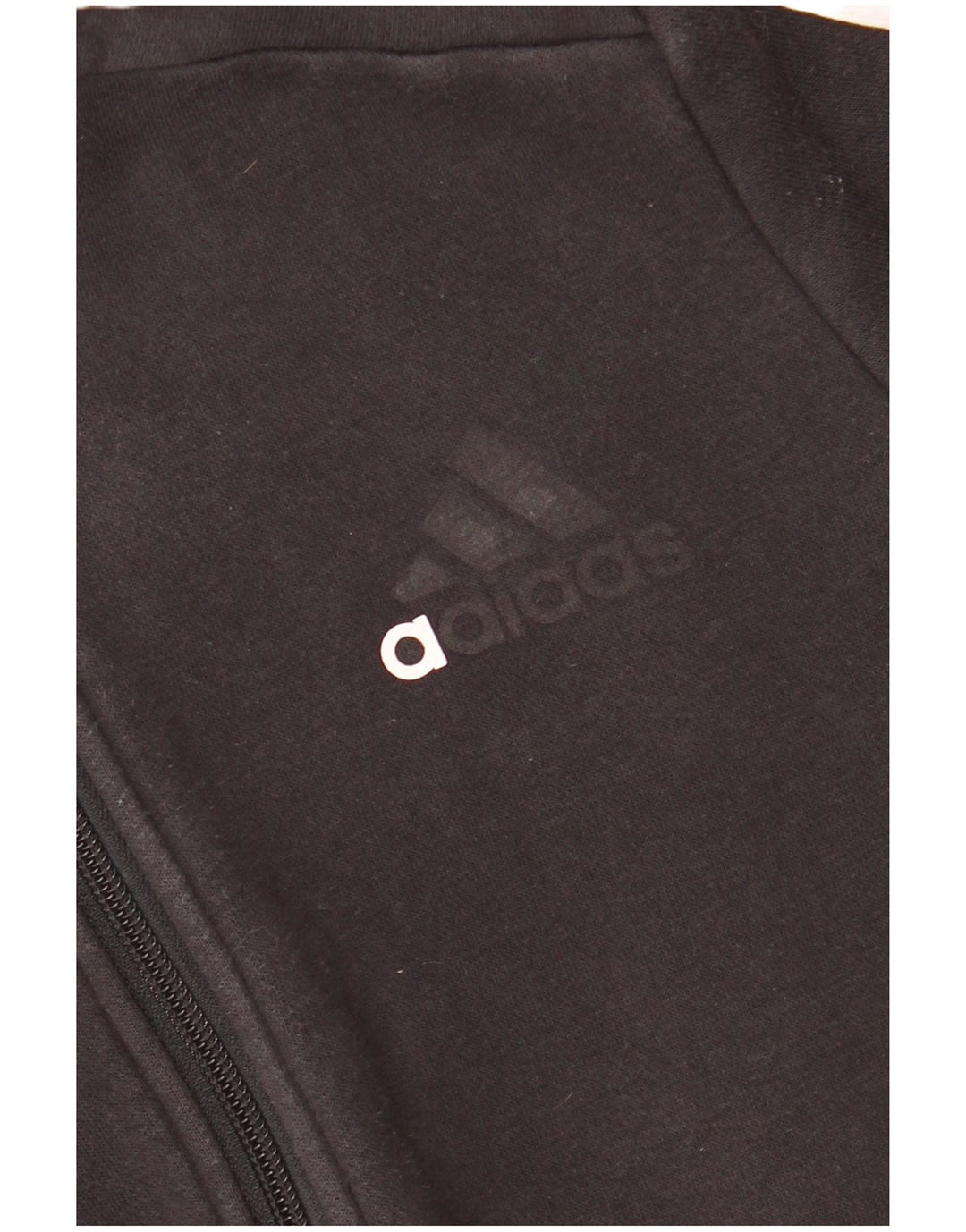 Chłopięcy sweter ADIDAS z kapturem i zamkiem, 11-12 lat, czarna bawełna