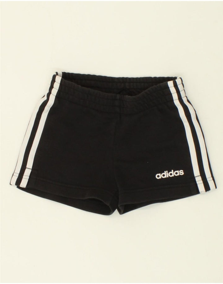 ADIDAS Boys Sport Shorts 7-8 Years Black Cotton Vintage Adidas and Second-Hand Adidas from Messina Hembry 