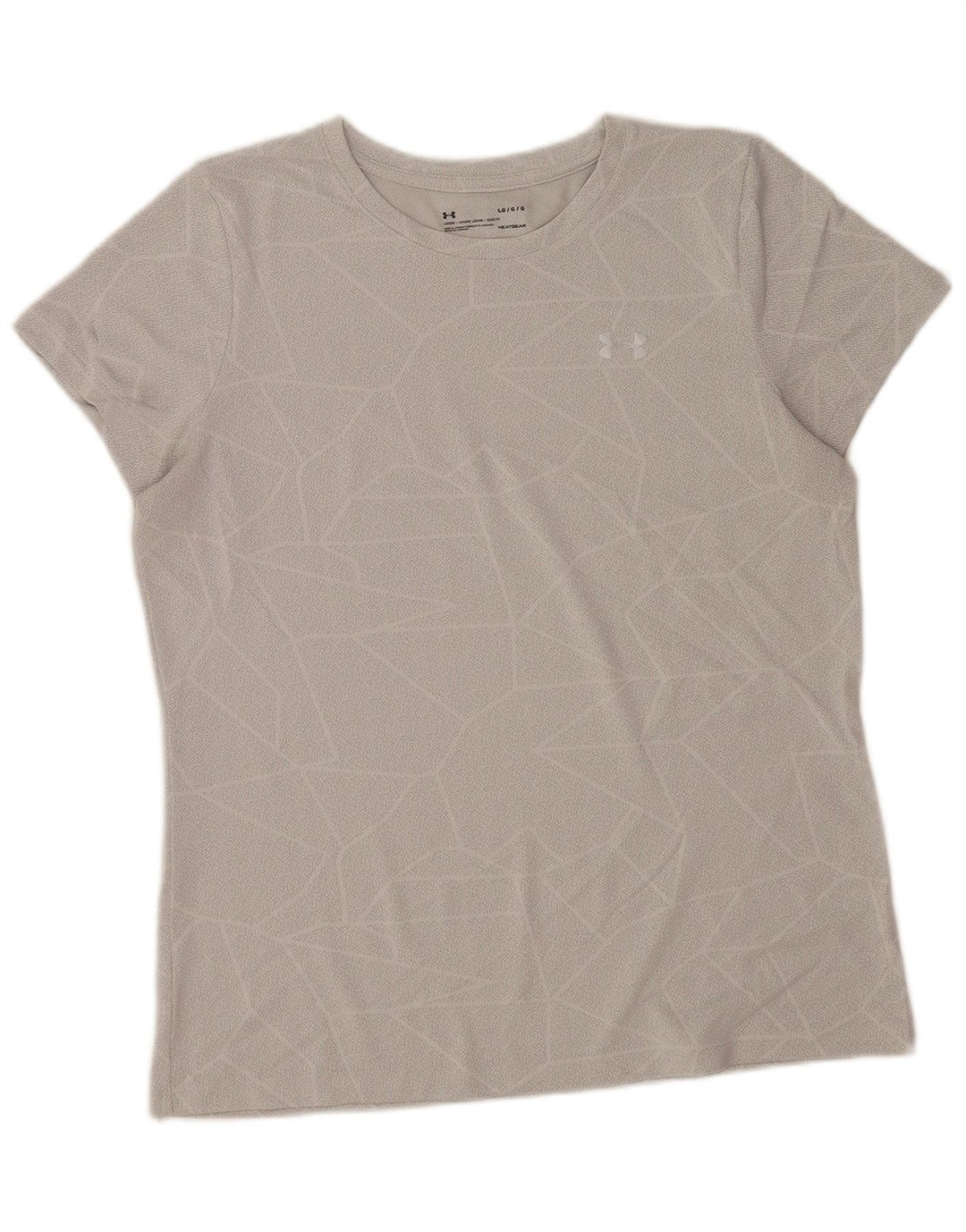 Męski t-shirt Under Armour Heat Gear, duży, szary, geometryczny poliester