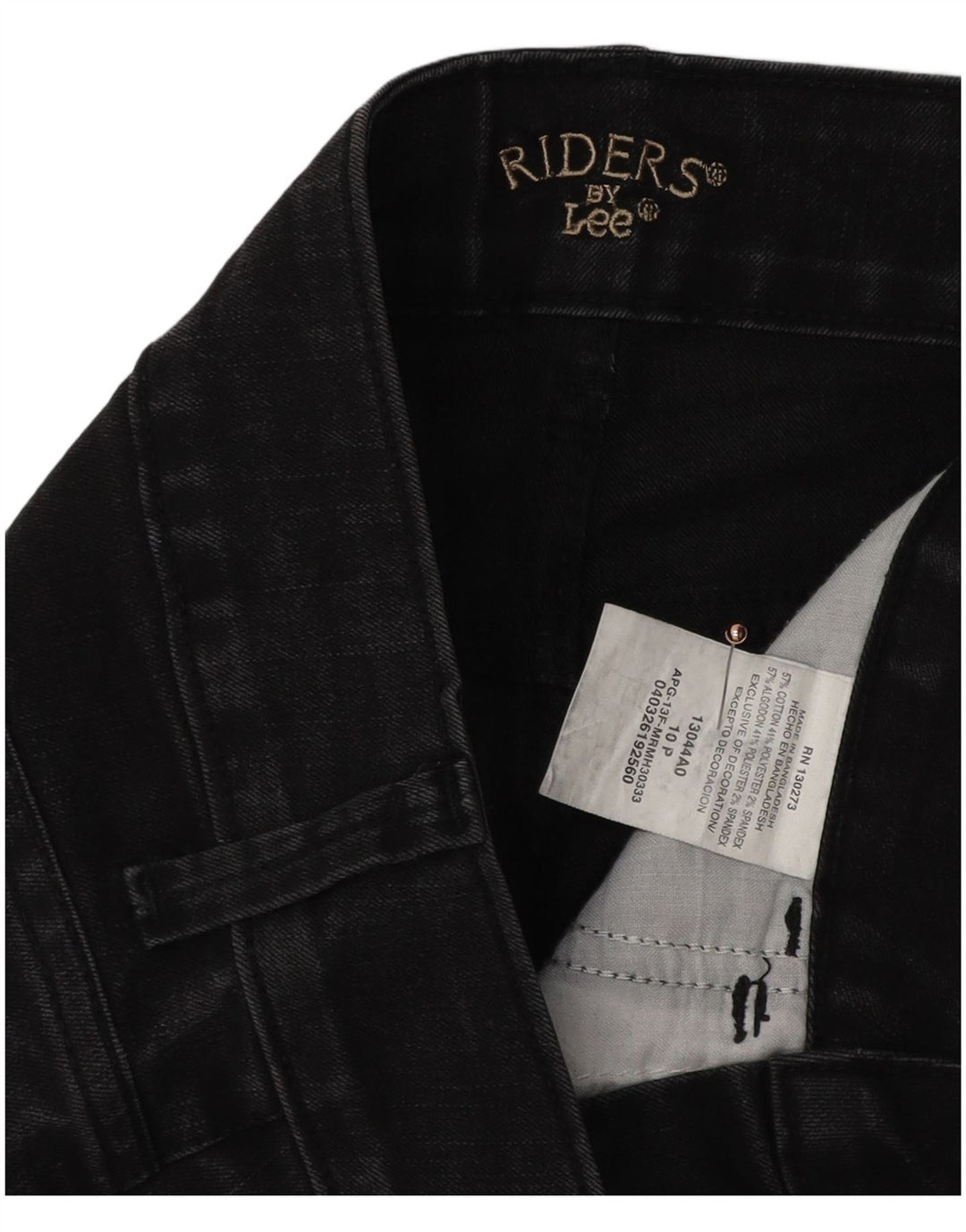Damskie jeansy LEE Riders Straight US 10 Large W32 L29 Czarna bawełna