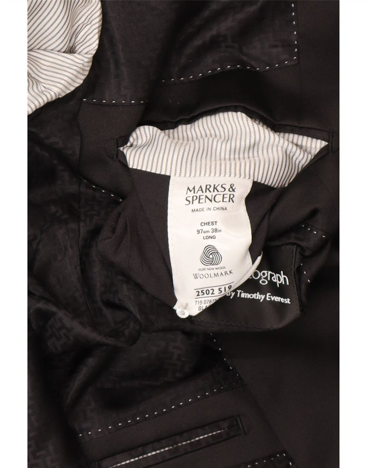 Marks & Spencer Męska marynarka z autografem, UK 38, średnia czarna