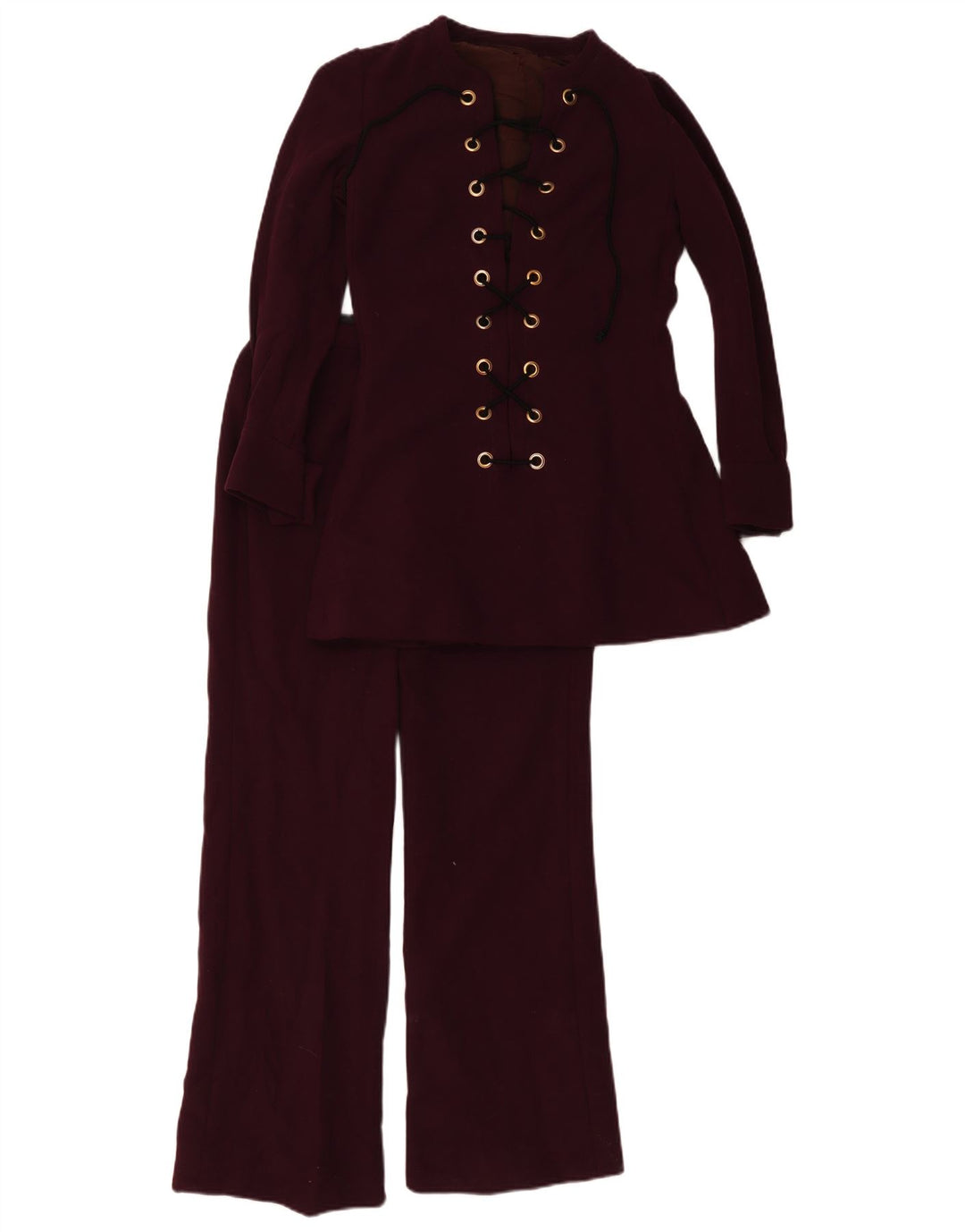 Dwuczęściowy garnitur damski w stylu vintage IT 44 Medium W24 L29 Fioletowy