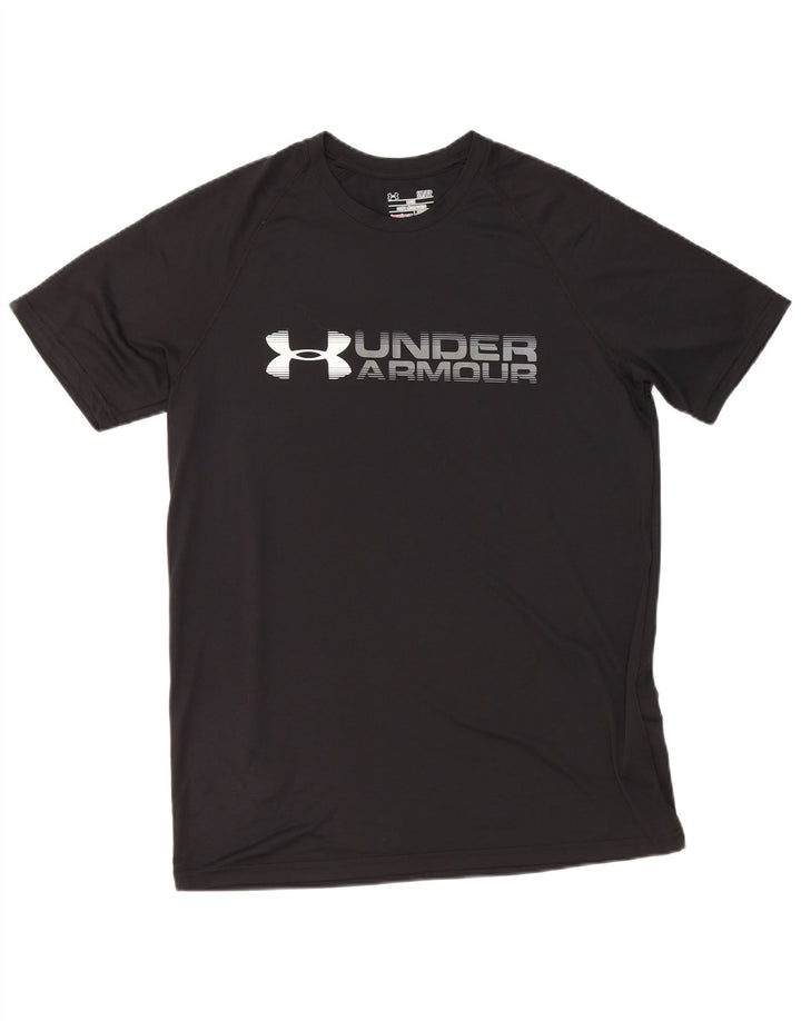 Męski T-shirt z grafiką Under Armour Heat Gear, mały, czarny poliester
