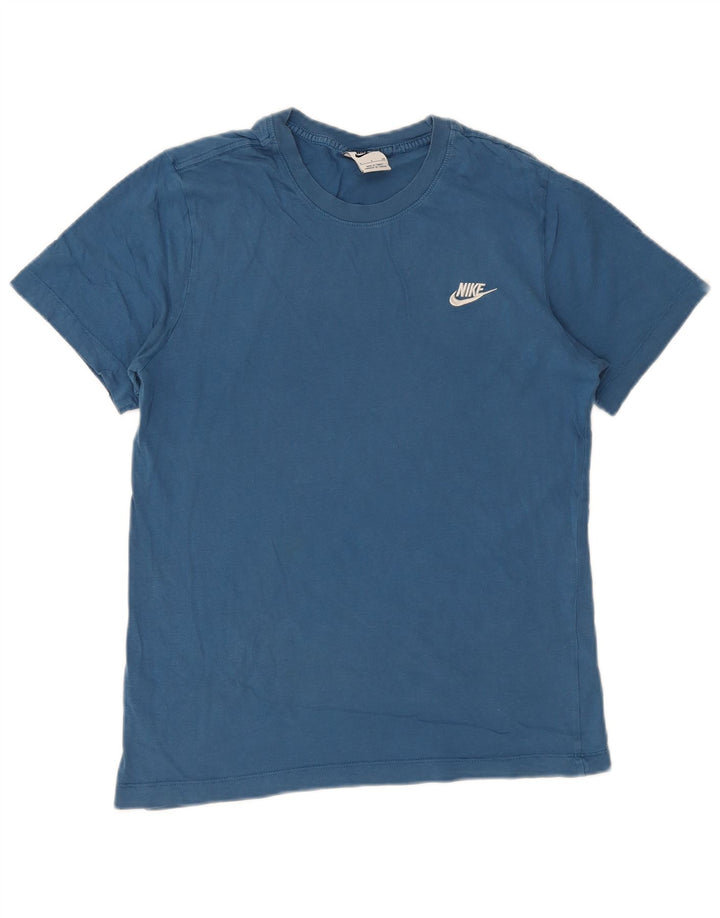 T-shirt męski Nike, mały, niebieski, bawełniany