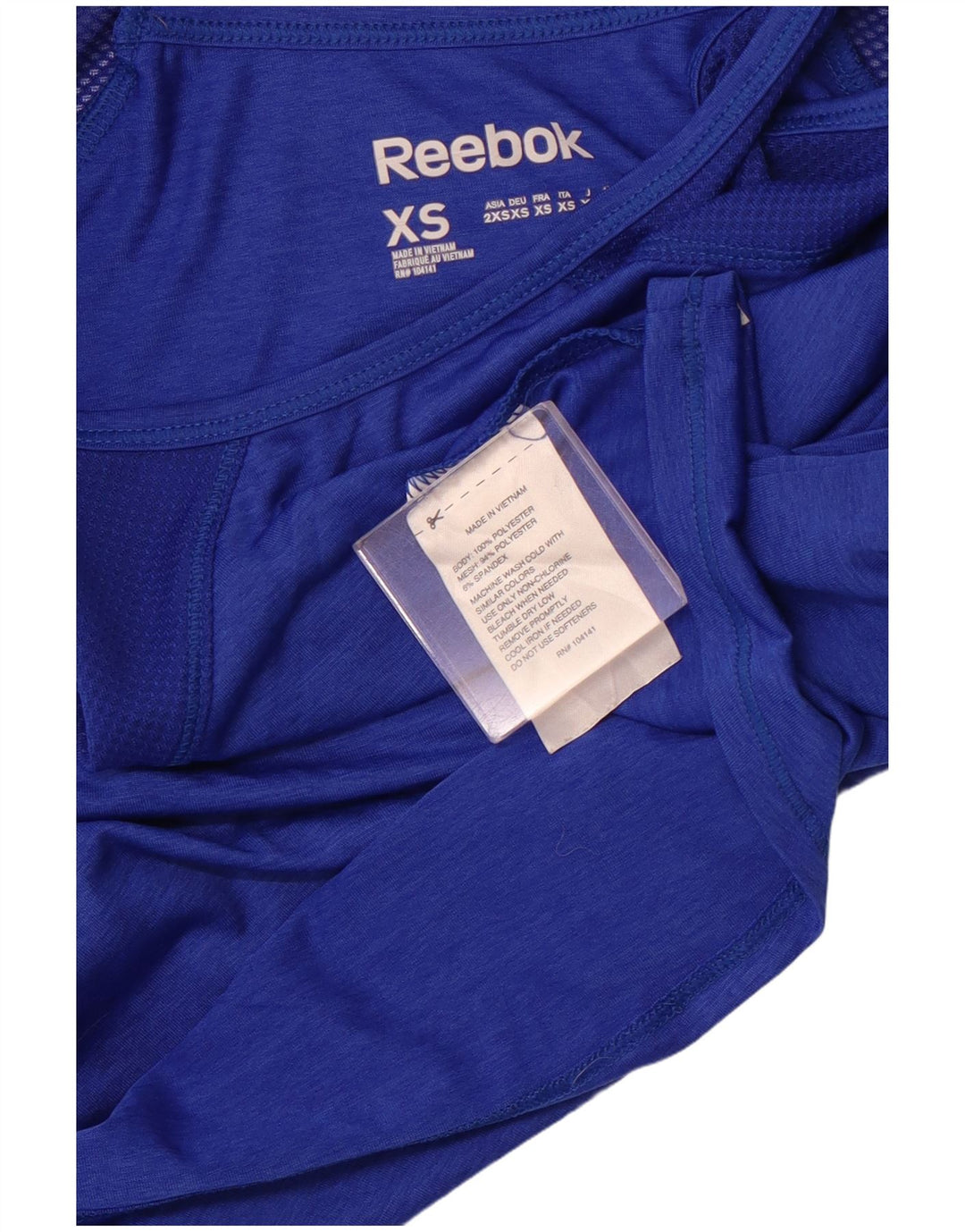 REEBOK Damska kamizelka Top UK 8 Small Blue Poliester Sport
