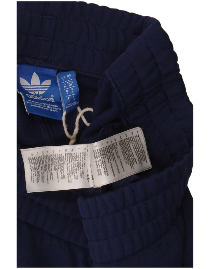 Męskie spodnie dresowe Adidas z grafiką, małe, granatowe, z poliestru