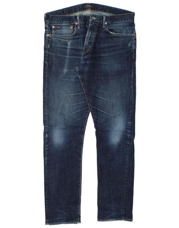 POLO RALPH LAUREN Męskie jeansy slim W34 L32 Niebieska bawełna