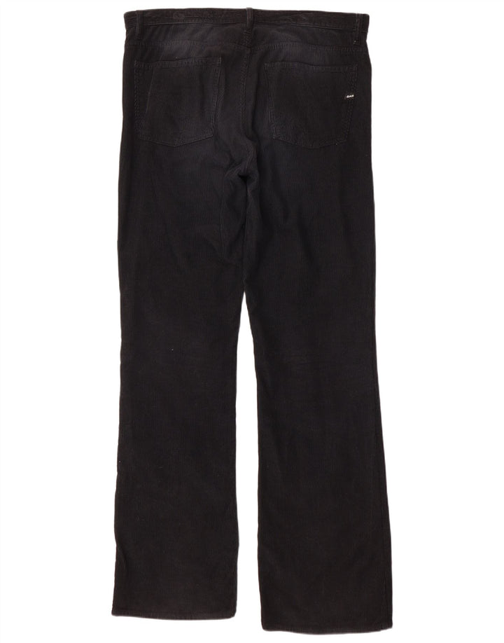 Męskie sztruksowe spodnie Gas Bootcut W36 L34 Czarne