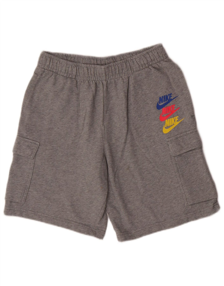 Męskie spodenki sportowe Nike, małe, szare, bawełniane