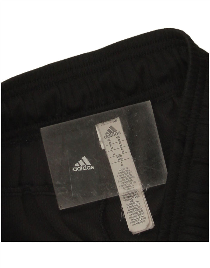 Męskie spodnie dresowe Adidas, średnie czarne, bawełniane