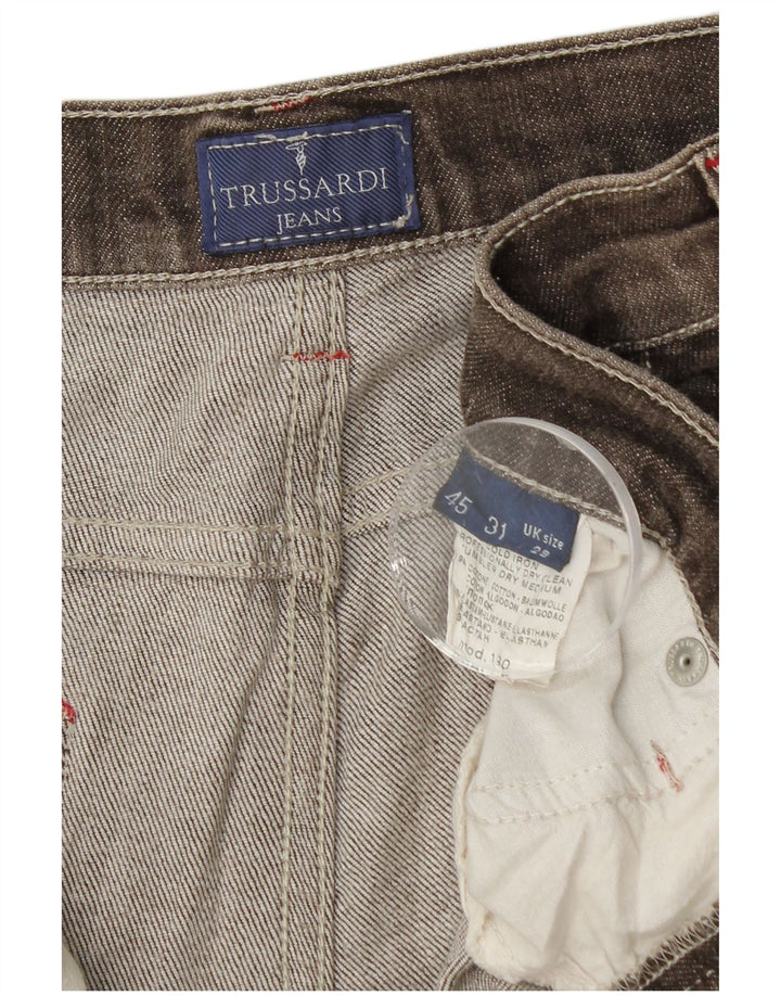 Męskie proste dżinsy TRUSSARDI W29 L31 Brązowa bawełna