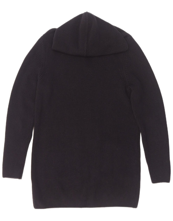 Zara Męski sweter rozpinany z kapturem, mały, granatowy, bawełniany