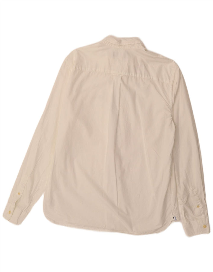FRED PERRY Mens Shirt Large White Cotton