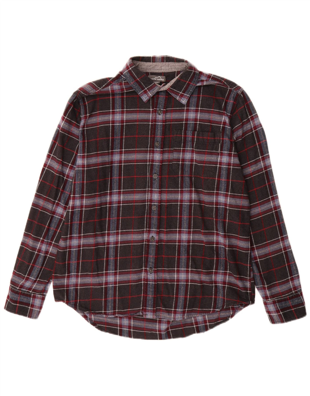 Męska koszula flanelowa Eddie Bauer, duża, szara, bawełniana w kratę