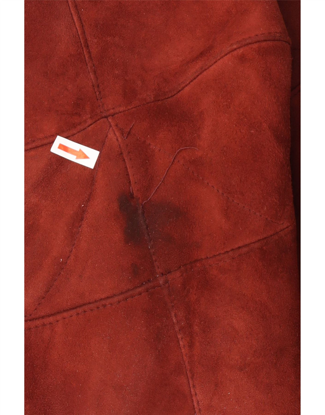 Damska kurtka shearling w stylu vintage IT 42 Średni bordowy shearling