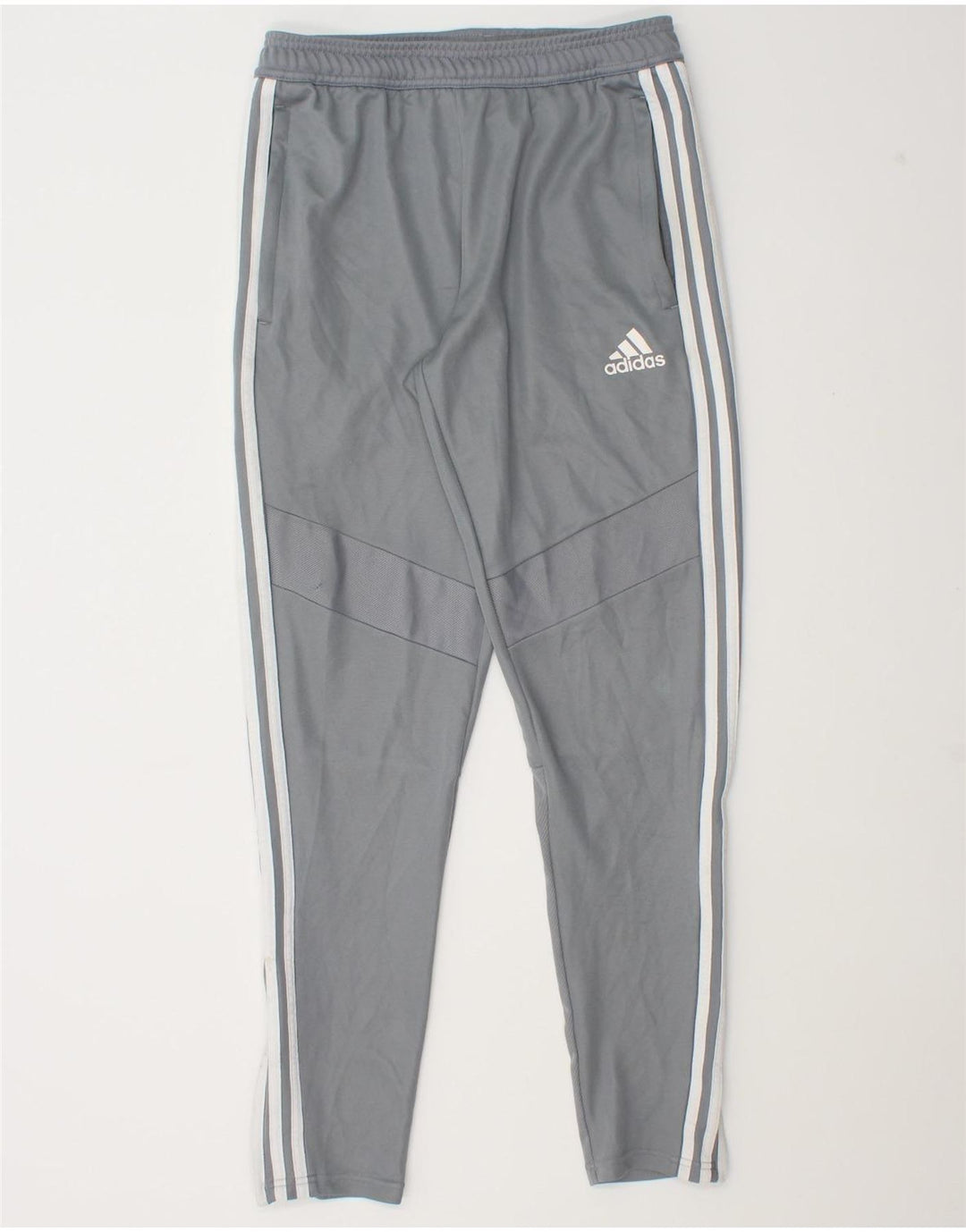 Męskie spodnie dresowe Adidas, małe, szare, poliestrowe