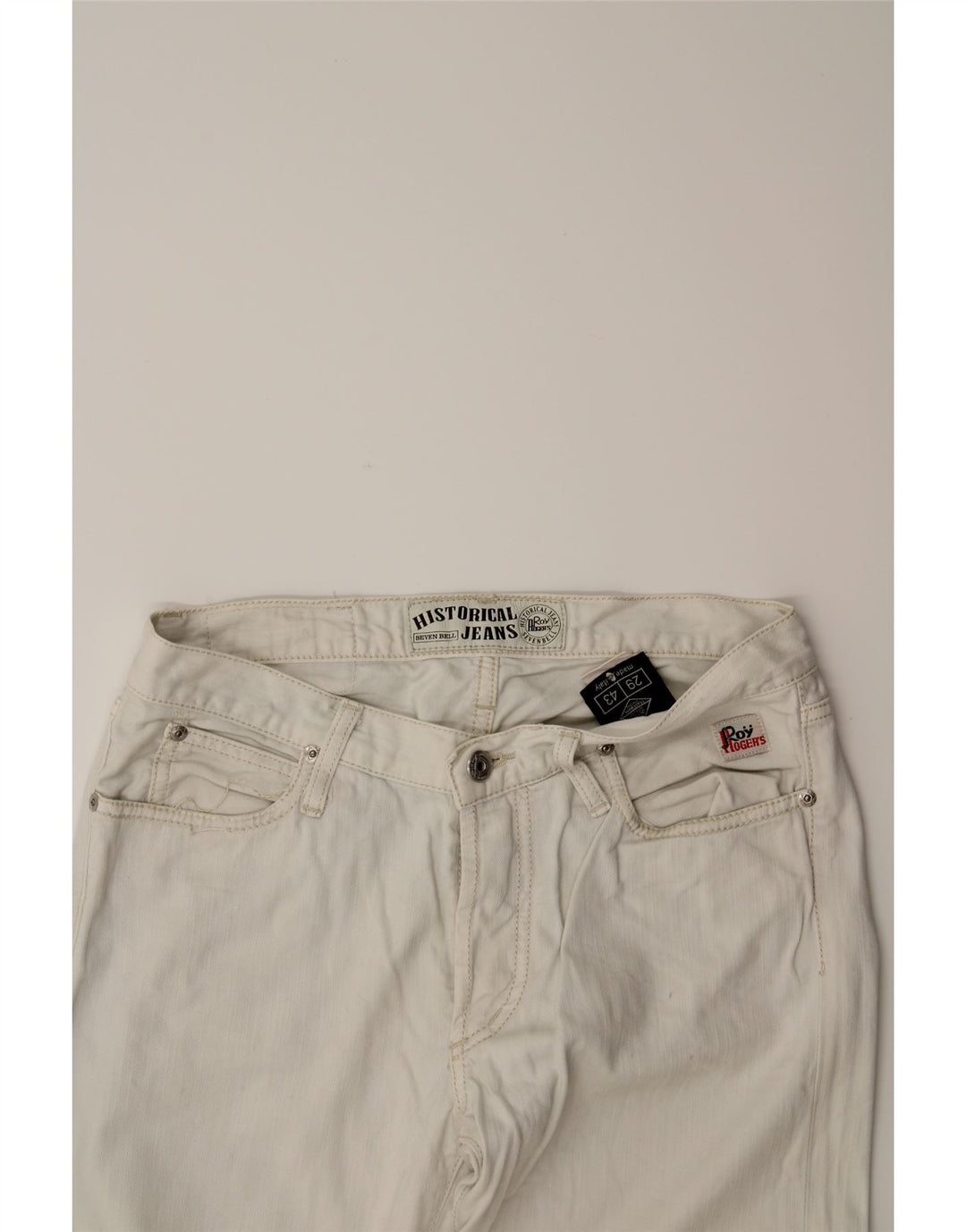 ROY ROGERS Mens Straight Jeans W29 L30 White Cotton Vintage Roy Rogers and Second-Hand Roy Rogers from Messina Hembry 