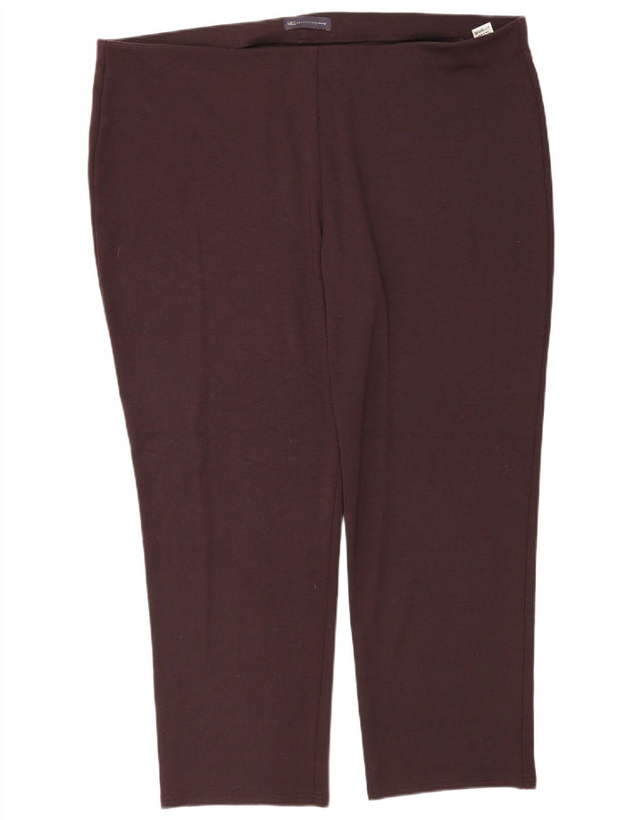 Marks & Spencer Damskie wąskie legginsy UK 22 3XL Brązowy poliester