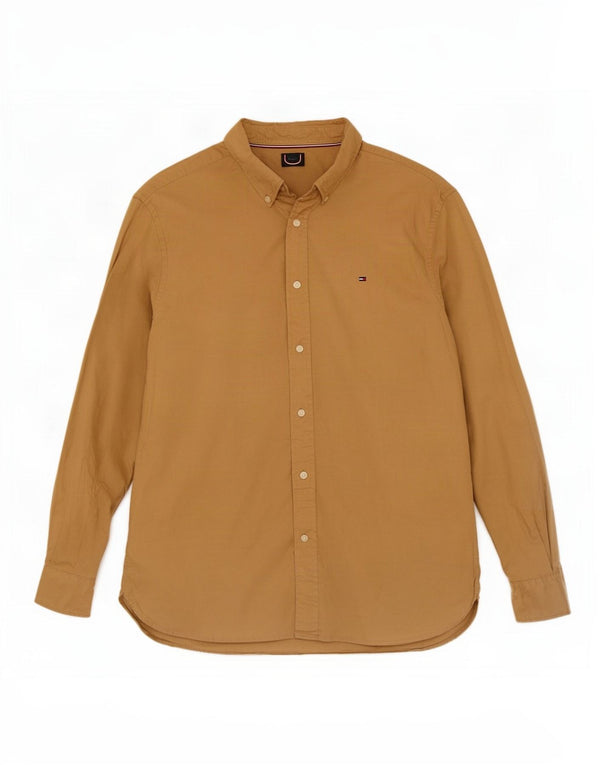 Koszula męska Tommy Hilfiger XL, beżowa, bawełniana