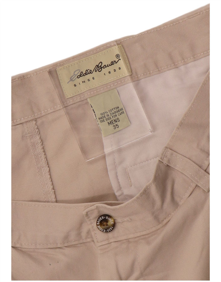 Męskie spodenki chino EDDIE BAUER W35 duże, beżowe, bawełniane