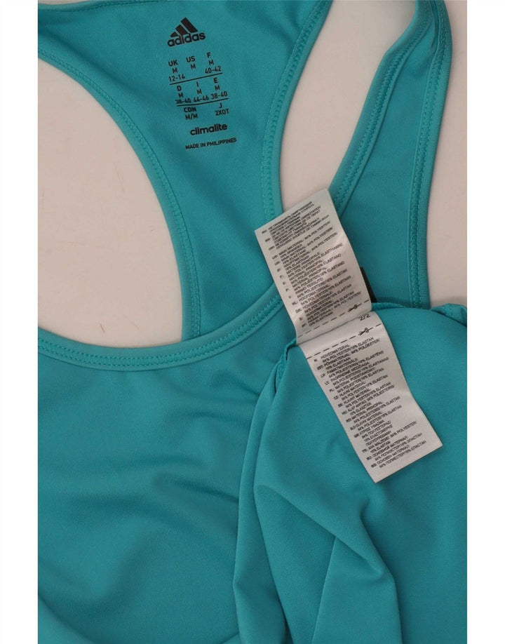 Damska kamizelka Adidas Climalite Top UK 12/14 Średni niebieski poliester