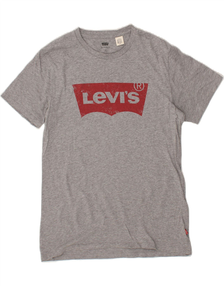 LEVI'S Mens Graphic T-Shirt Top Small Grey Cotton Vintage Levi's and Second-Hand Levi's from Messina Hembry 