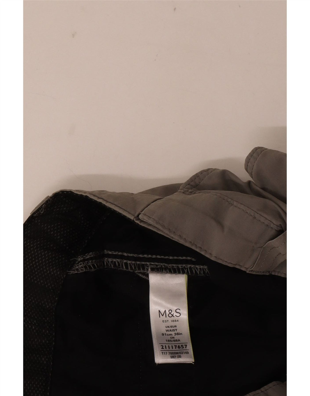 Męskie spodenki cargo Marks & Spencer W36, duże, szare, bawełniane