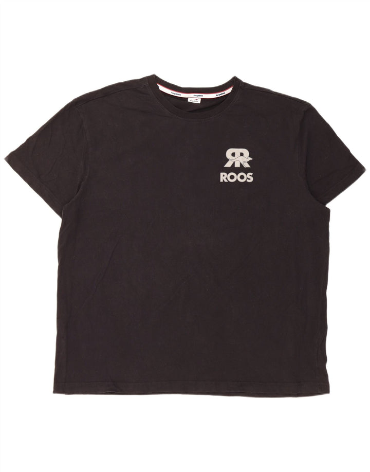 Męski T-shirt z grafiką Kangury, XL, czarny