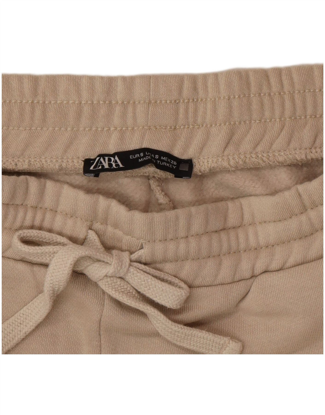 Spodnie dresowe damskie Zara UK 8 Small Beżowe bawełniane