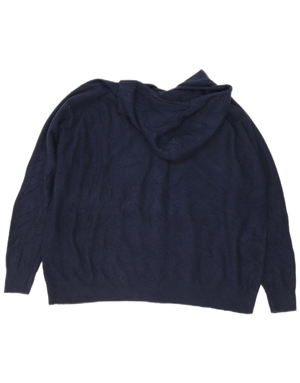 Marks & Spencer Męski sweter zapinany na zamek XL, granatowy, wiskoza