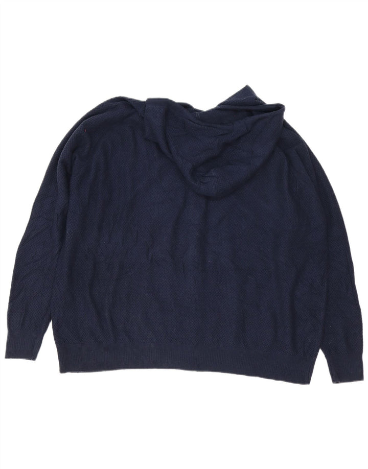 Marks & Spencer Męski sweter zapinany na zamek XL, granatowy, wiskoza
