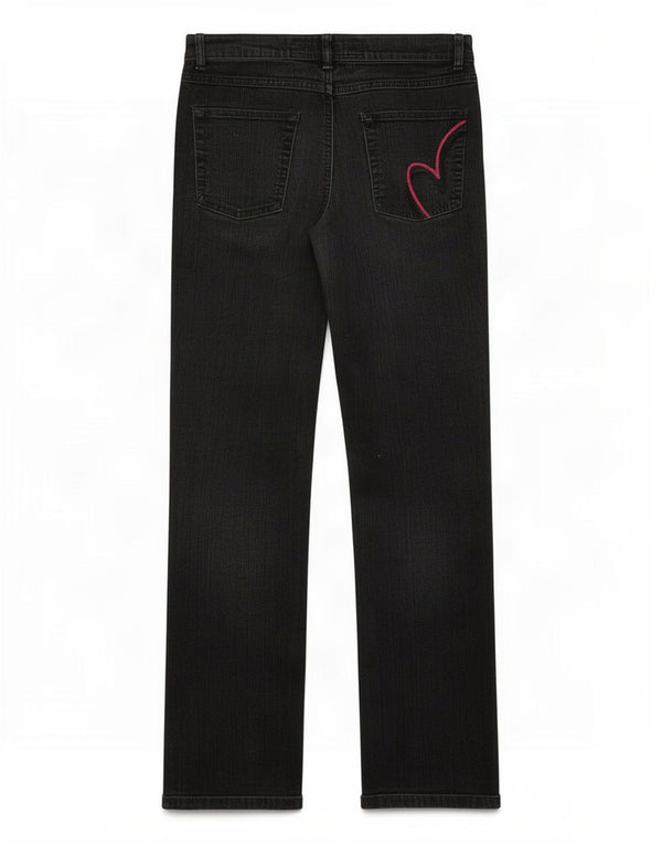 Marks & Spencer Damskie Per Una Straight Jeans UK 10 Małe W27 L28 Czarne