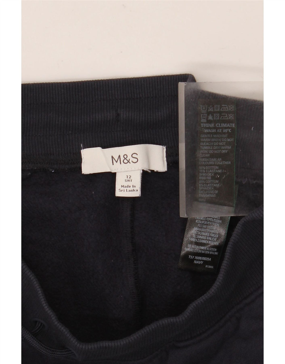 Damskie spodnie dresowe MARKS & SPENCER UK 12, średnie, granatowe, bawełniane