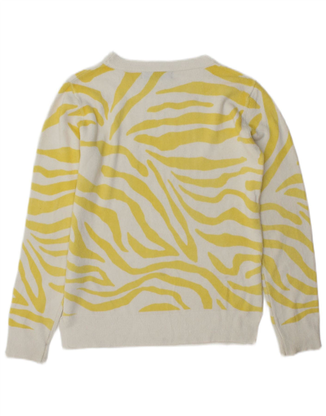 Marks & Spencer Damski sweter z dekoltem w łódkę, UK 8, mały, żółty