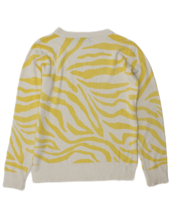 Marks & Spencer Damski sweter z dekoltem w łódkę, UK 8, mały, żółty