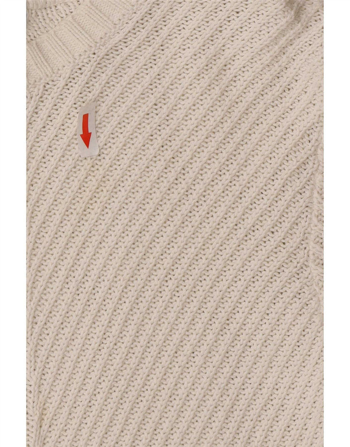 Marks & Spencer Damski sweter z dekoltem w łódkę, UK 14, średni złamanej bieli