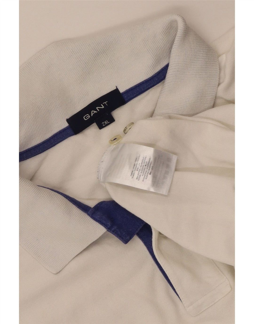Męska koszulka polo Gant 2XL Biała bawełniana klasyczna