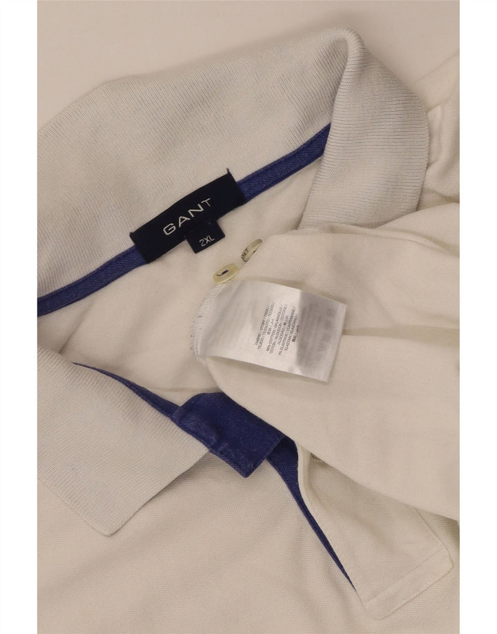 Męska koszulka polo Gant 2XL Biała bawełniana klasyczna