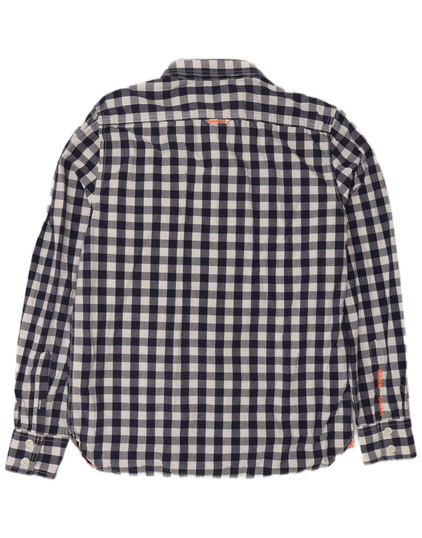 Koszula męska Superdry 2XL, bawełniana, granatowa kratka
