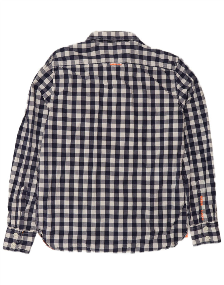 Koszula męska Superdry 2XL, bawełniana, granatowa kratka