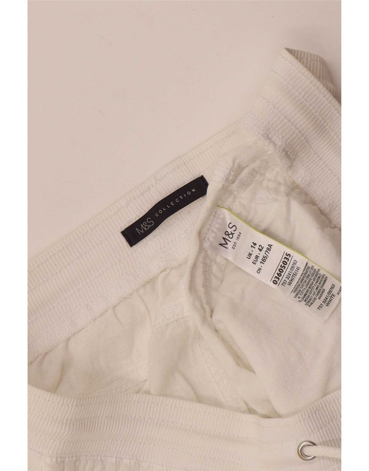 Spodenki damskie Marks & Spencer UK 14 duże W32 białe lniane