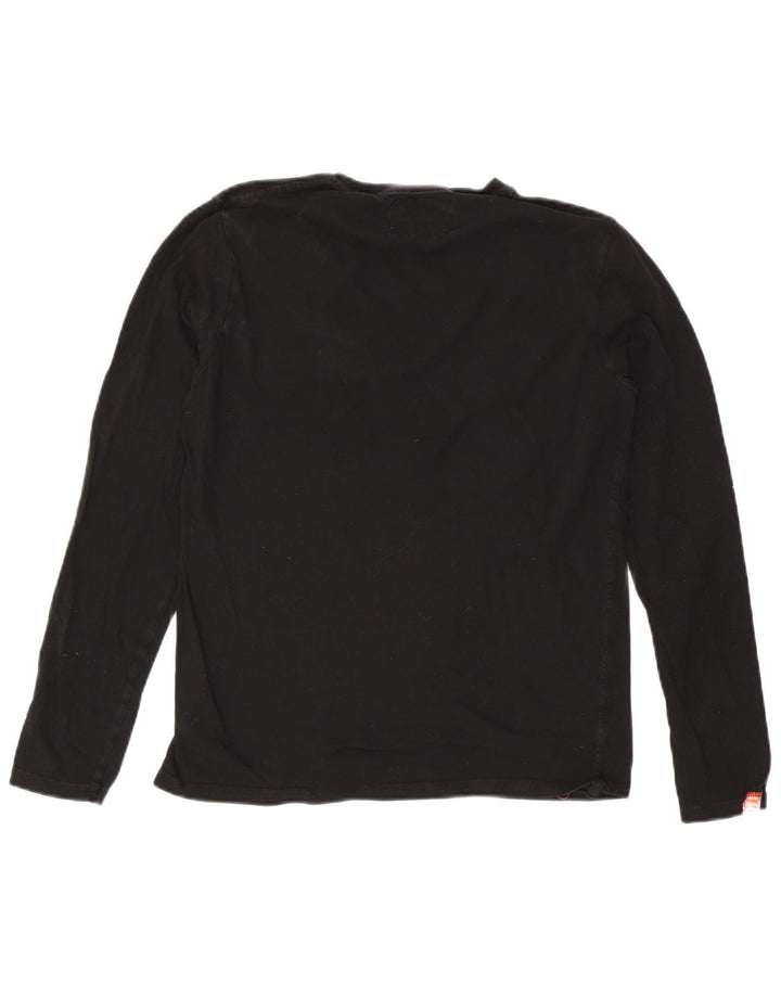 Męski top Superdry z długim rękawem, duży, czarny, bawełniany