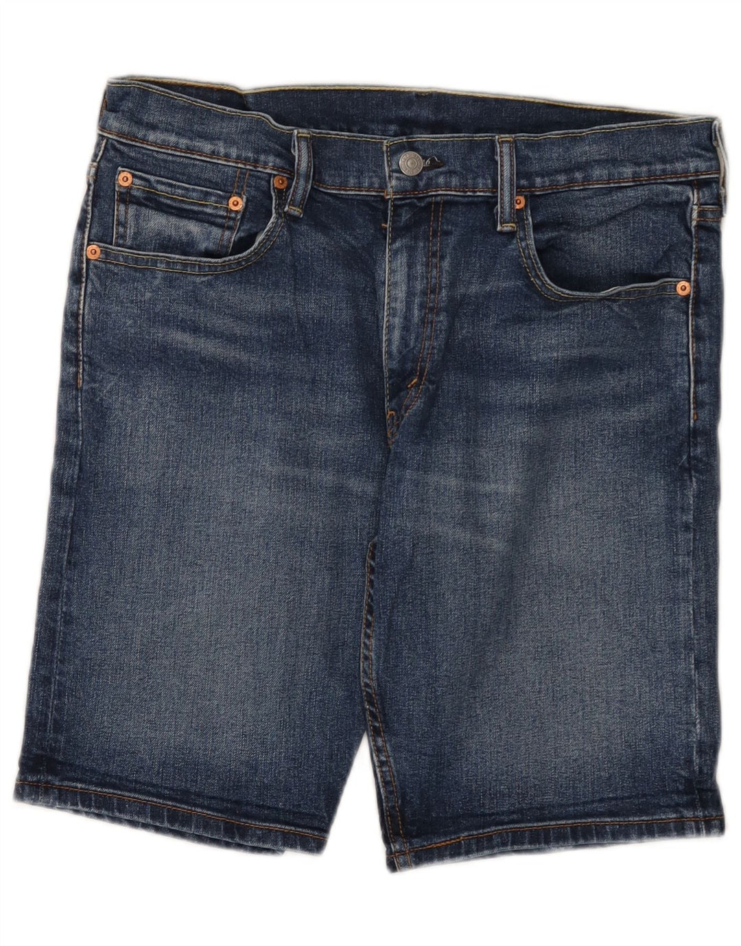 Męskie spodenki jeansowe LEVI'S 502 W32 Średnioniebieskie, bawełniane