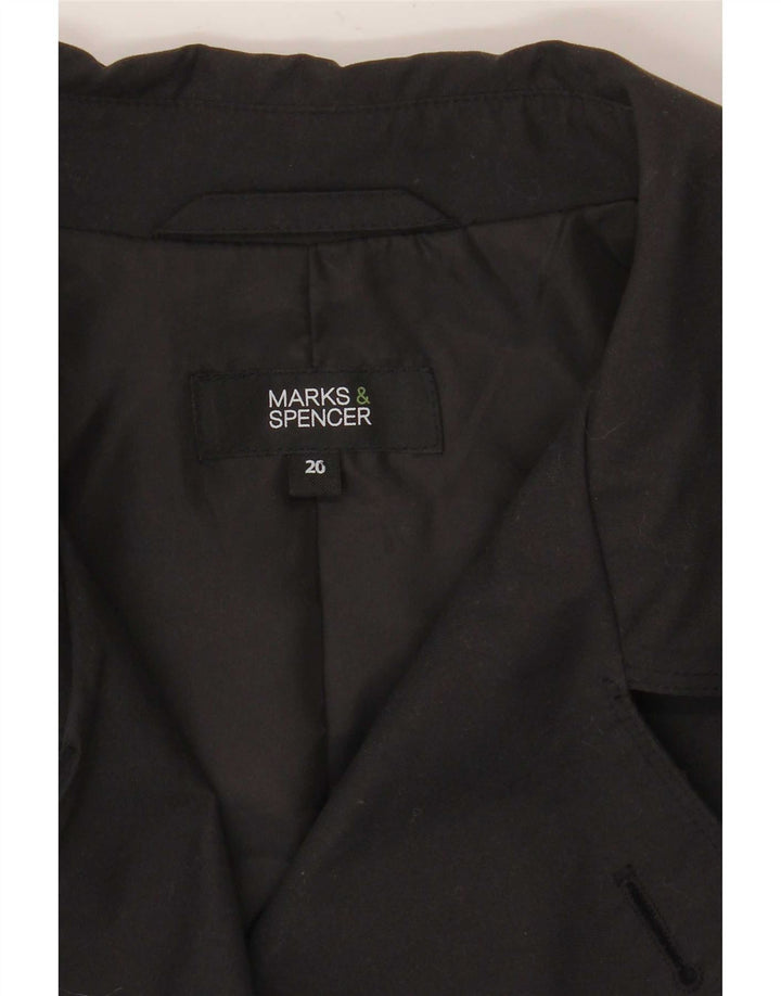 Marks & Spencer Damski trencz UK 20 2XL Czarny poliester