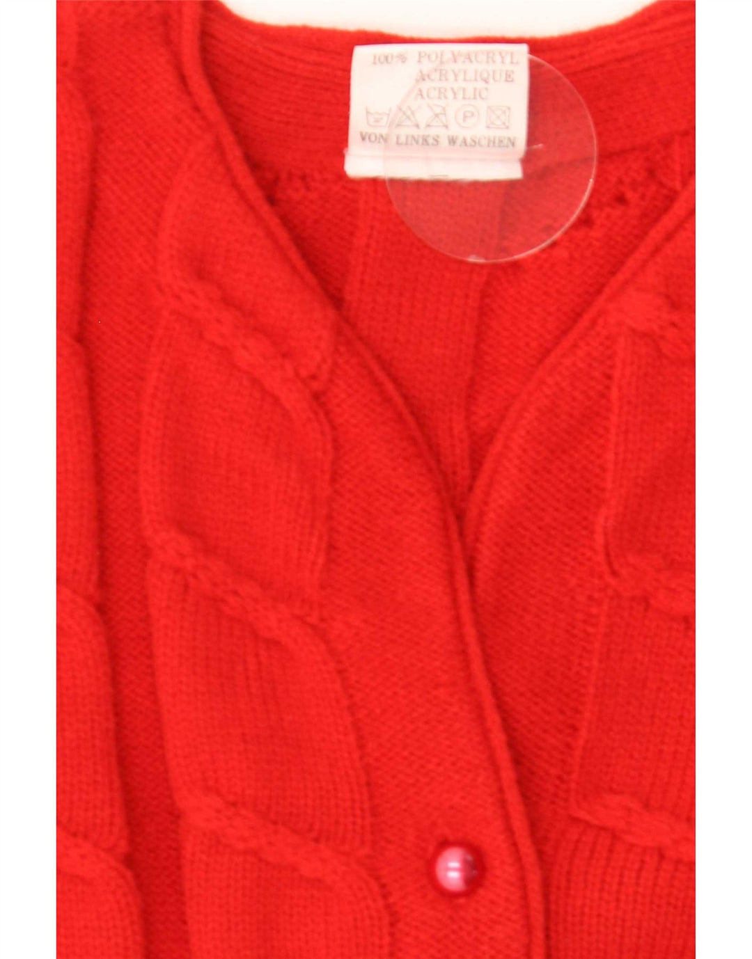 Sweter damski w stylu vintage, UK 14/16, średni czerwony, poliakryl